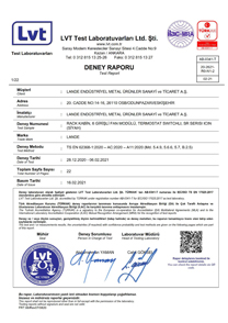 Dikili Tip Kabinet IP42 Test Raporu