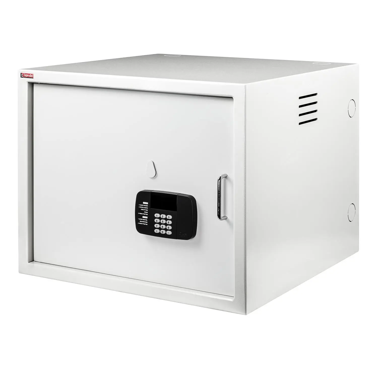 Lande Antivandal Series Wall Mount Rack Cabinet 600 × 600 mm, 7U, RAL 7035 Light Grey