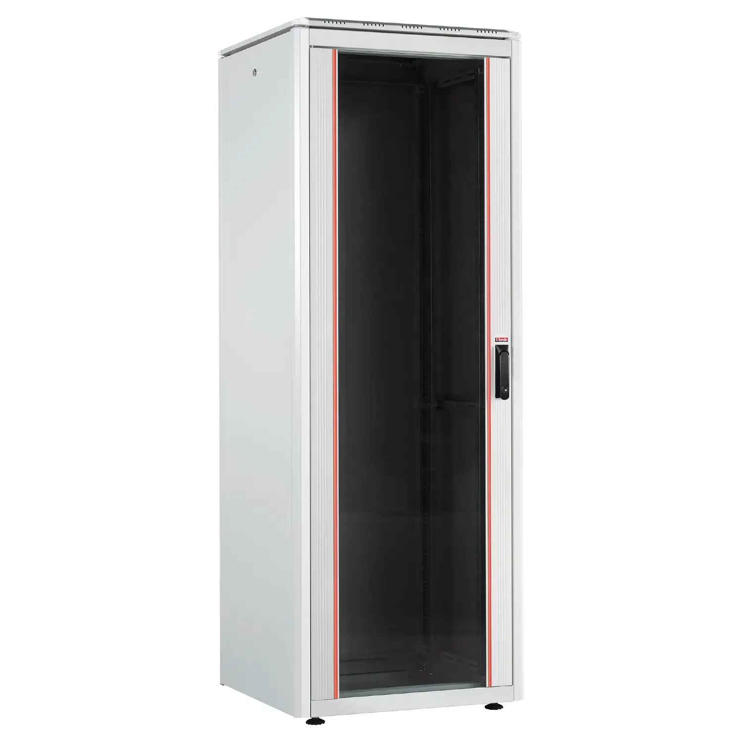 Lande Ks‑Fs / 9503 ‑Montajlı 42U 8060 Standart DYNAmic Kabin (Siyah/Açık Gri) (Ön Tek Açılım Çıtalı Cam/B ‑ Arka Tek Açılım Metal/A ‑ Türkiye Paket/Pınyon Ayaklı)