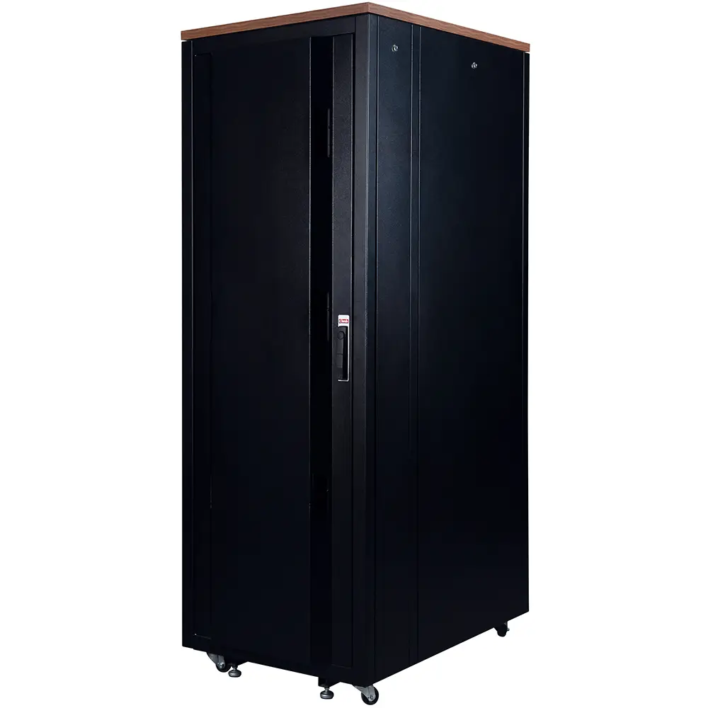 Lande Assembled 42U 7511 Soundproof Rack Cabinet (Beech–Black)