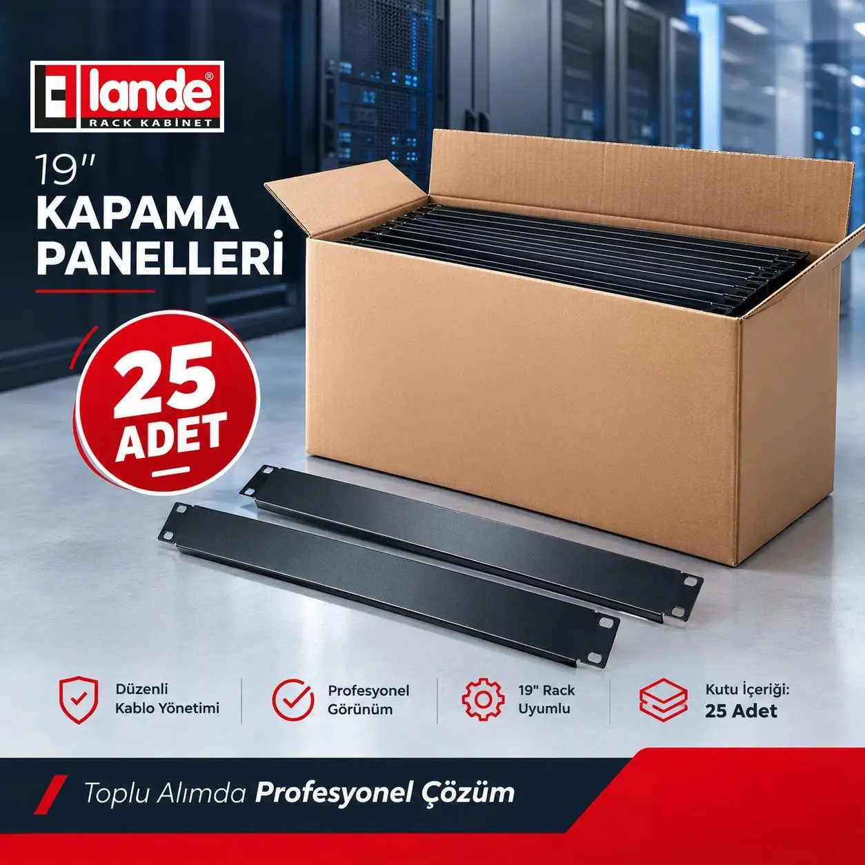 Lande Yatay Kablo Düzenleme Panelleri 482 * 10 - 44