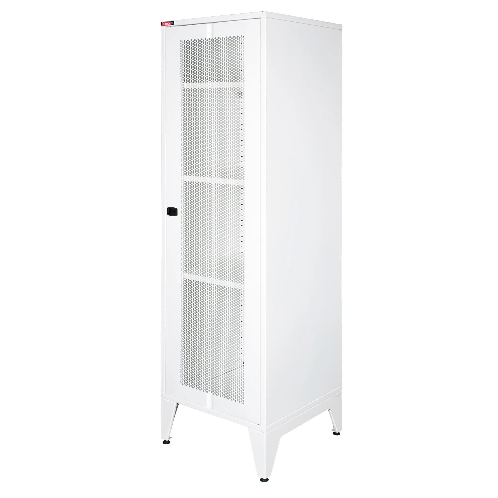 LANDE - Ziglat 1550 - Metal Dolap - Perfore Metal Kapılı - Mat Beyaz.