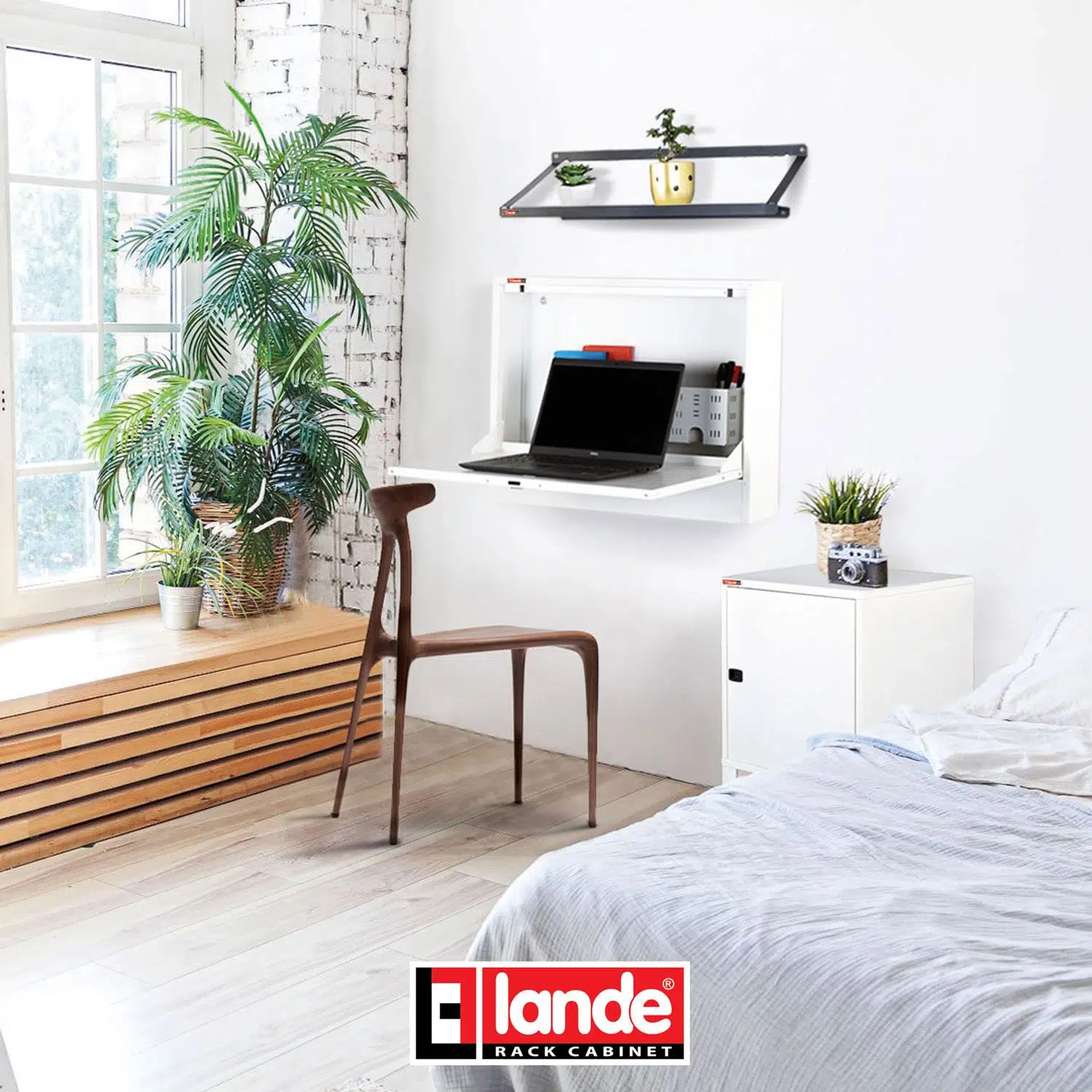 LANDE - Ziglat 540 - Laptop Dolabı - Duvar Tipi - Antrasit Gri.