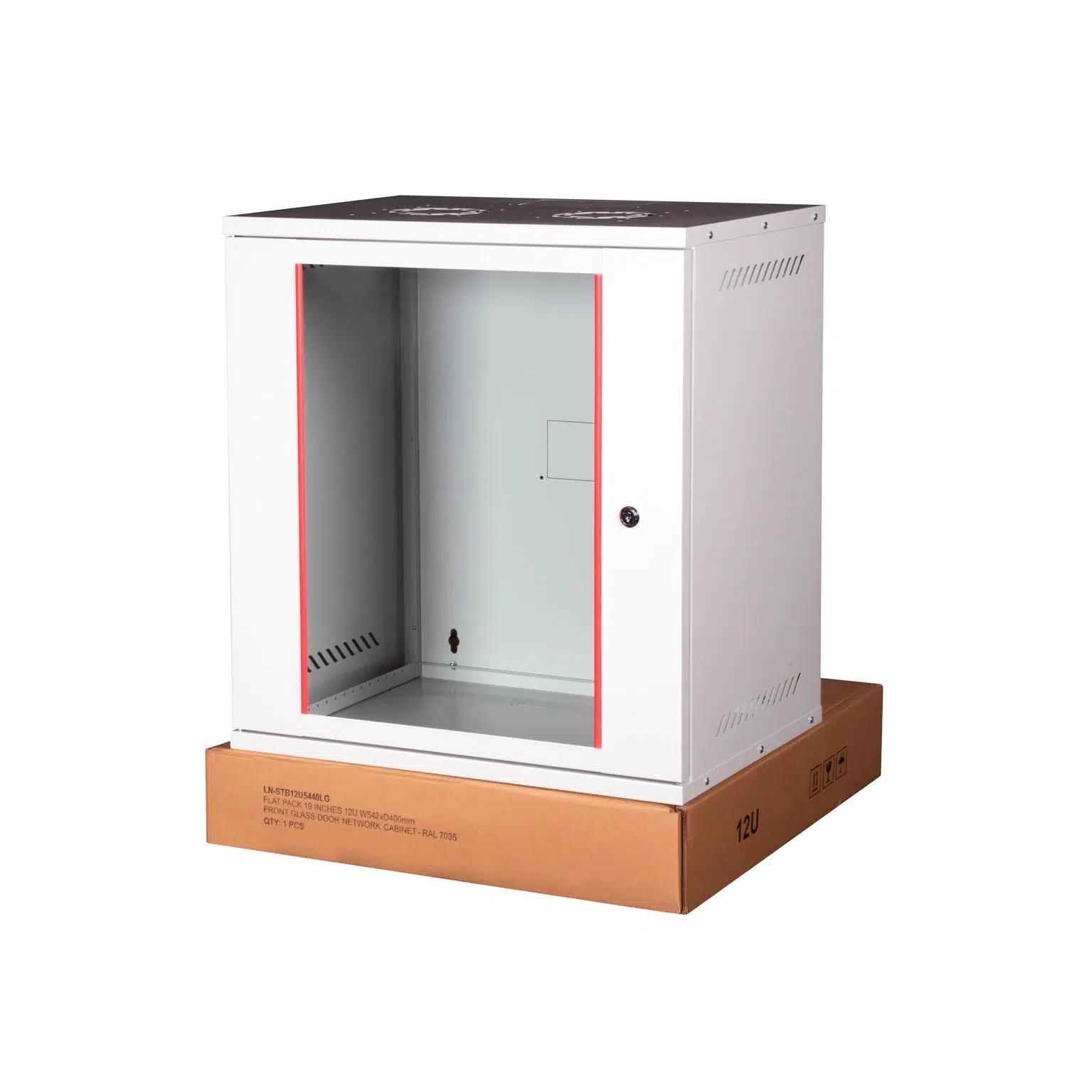 Lande STB Series Wall Mount Rack Cabinet 542 × 400 mm, 12U, RAL 7035 Light Grey